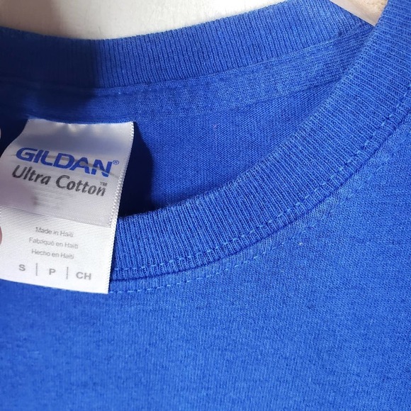 New Glarus Brewing Co Indigenous Short Sleeve Tee S Blue Wisconsin Gildan - Picture 4 of 6